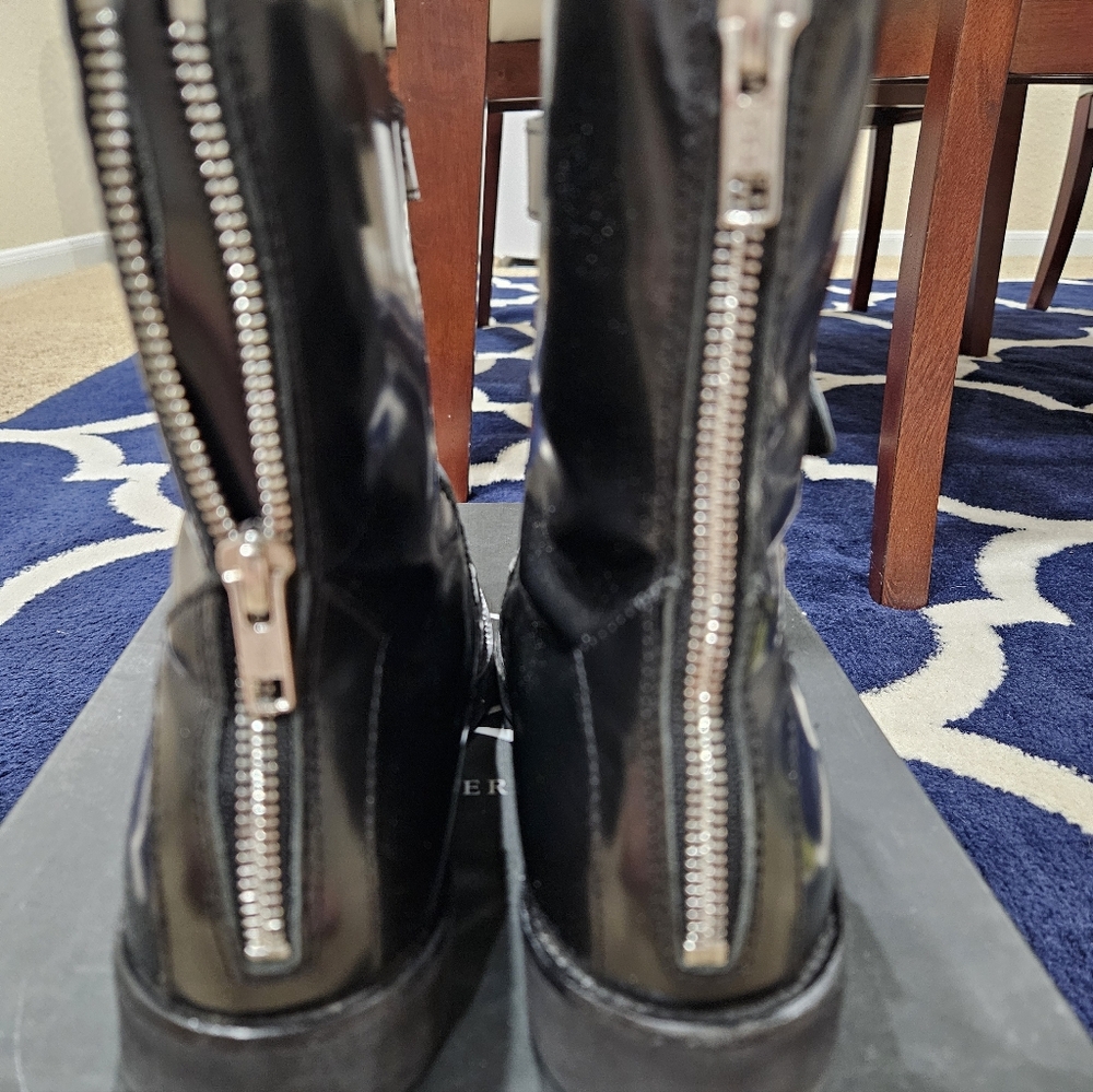 Alexander McQueen Black Creeper Buckle Strap Boots - Picture 6 of 11